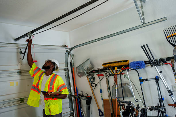 Professional Garage Door Panel Replacement technician working in Notre Dame, IN